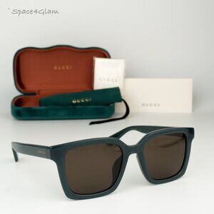 BRAND NEW Gucci GG1582SK 003 Opal Blue Grey Brown Unisex Square Sunglasses